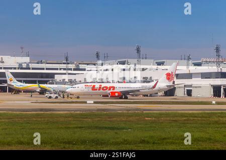 Flughafen Flughafen Bangkok-Don Mueang. Registrierung : HS-LGK, Thai Lion Air, Boeing 737-800. // 28.11.2024, Bangkok, Thaïlande, Asie *** Bangkok Don Banque D'Images
