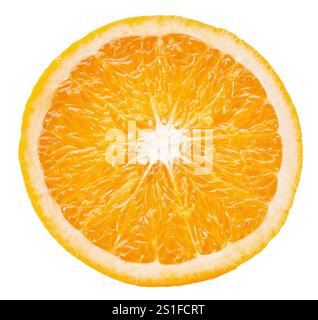 La moitié d'orange isolé sur fond blanc. Banque D'Images