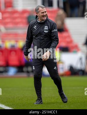4 janvier 2025 ; stade Bet365, Stoke, Staffordshire, Angleterre; EFL Championship Football, Stoke City contre Plymouth Argyle ; l'entraîneur de la première équipe de Plymouth Argyle Kevin Nancekivell pendant l'échauffement Banque D'Images