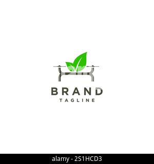 Design de logo de drone simple nature Agriculture. Icône de drone simple avec Green Leaves logo Design. Illustration de Vecteur