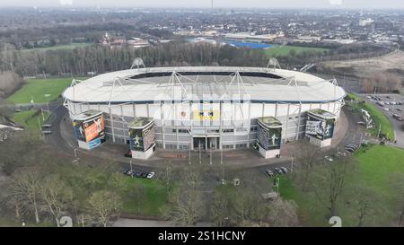 Hull, Royaume-Uni. 04 janvier 2025. Une vue aérienne du stade MKM lors du match du Sky Bet Championship Hull City vs Leeds United au stade MKM, Hull, Royaume-Uni, le 4 janvier 2025 (photo par Mark Cosgrove/News images) à Hull, Royaume-Uni le 1/4/2025. (Photo de Mark Cosgrove/News images/SIPA USA) crédit : SIPA USA/Alamy Live News crédit : SIPA USA/Alamy Live News Banque D'Images