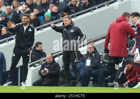 Tottenham Hotspur Stadium, Londres, Royaume-Uni. 4 janvier 2025. Premier League Football, Tottenham Hotspur contre Newcastle United ; Eddie Howe, manager de Newcastle United Credit : action plus Sports/Alamy Live News Banque D'Images