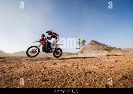 68 SCHAREINA Tosha (spa), Honda, Monster Energy Honda HRC, Motul, RallyGP, action lors de l'étape 1 du Dakar 2025 le 4 janvier 2025 autour de Bisha, Arabie Saoudite Banque D'Images