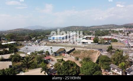Vue du nord de Waigani, Port Moresby Banque D'Images