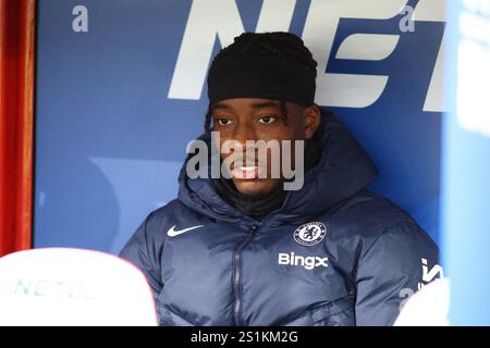 Londres, Royaume-Uni. 04 janvier 2025. Londres, Angleterre, 4 janvier 2025 : Noni Madueke (11 Chelsea) lors du match de premier League entre Crystal Palace et Chelsea au Selhurst Park à Londres, Angleterre (Alexander Canillas/SPP) crédit : SPP Sport Press photo. /Alamy Live News Banque D'Images