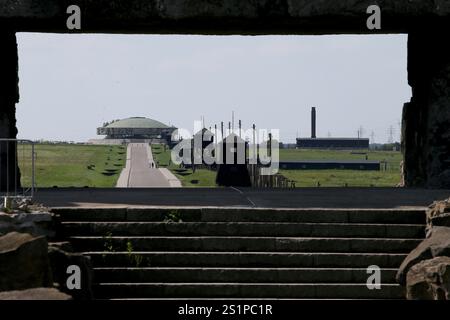 Lublin, Pologne. 3 août 2024. La zone de l'ancien camp de concentration de Lublin (Majdanek). L'ancien camp de concentration nazi allemand KL Lublin (Majdanek) et camp de prisonniers de guerre opérant dans les années 1941-1944. (Crédit image : © Damian Klamka/ZUMA Press Wire) USAGE ÉDITORIAL SEULEMENT! Non destiné à UN USAGE commercial ! Banque D'Images