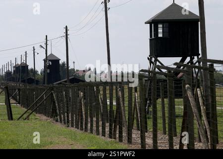 Lublin, Pologne. 3 août 2024. La zone de l'ancien camp de concentration de Lublin (Majdanek). L'ancien camp de concentration nazi allemand KL Lublin (Majdanek) et camp de prisonniers de guerre opérant dans les années 1941-1944. (Crédit image : © Damian Klamka/ZUMA Press Wire) USAGE ÉDITORIAL SEULEMENT! Non destiné à UN USAGE commercial ! Banque D'Images