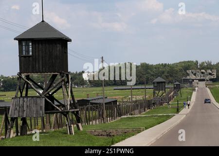 Lublin, Pologne. 3 août 2024. La zone de l'ancien camp de concentration de Lublin (Majdanek). L'ancien camp de concentration nazi allemand KL Lublin (Majdanek) et camp de prisonniers de guerre opérant dans les années 1941-1944. (Crédit image : © Damian Klamka/ZUMA Press Wire) USAGE ÉDITORIAL SEULEMENT! Non destiné à UN USAGE commercial ! Banque D'Images