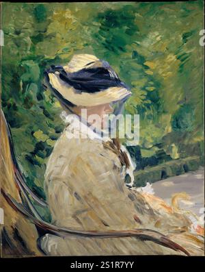 Titre : Madame Manet (Suzanne Leenhoff, 1829–1906) à Bellevue artiste : Edouard Manet année : 1880 médium : huile sur toile dimensions : 31 3/4 x 23 3/4 in. (80,6 x 60,3 cm) lieu : le Metropolitan Museum of Art Banque D'Images