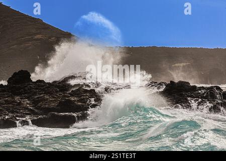 2016, Lanzarote, ESP, Espagne, Îles Canaries, îles Canaries, Océan Atlantique, Lanzarote, réserve de biosphère, volcan, volcanisme, île volcanique, île Banque D'Images