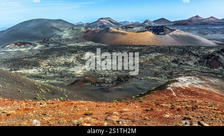2016, Raimund Franken, autorisation du modèle:Not, autorisation du propriétaire : Not Timanfaya National Park, Lanzarote, Fire Mountains of Timanfaya National Park, Montana Banque D'Images