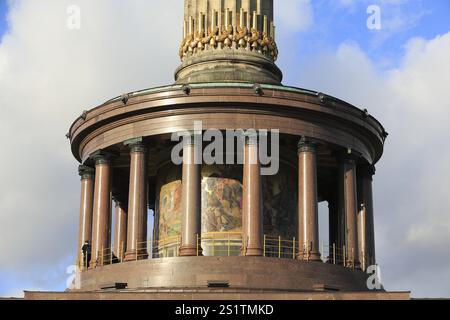 Colonne de la victoire de Berlin, Grosser Stern, Grosser Tiergarten, construit de 1864 à 1873 comme monument national des guerres d'unification, conçu par Heinr Banque D'Images