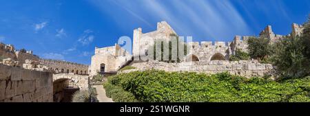 Jérusalem, Israël, ville historique citadelle Migdal David Tour de David dans la vieille ville près de la porte de Jaffa. Banque D'Images