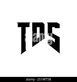 Conception de logo de lettre TDS pour la société de technologie. Combinaison de couleurs noir et blanc de conception de logo TDS. Logo TDS, vecteur TDS, conception TDS, icône TDS, alph TDS Illustration de Vecteur