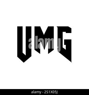 Conception de logo de lettre UMG pour la société de technologie. Combinaison de couleurs noir et blanc de conception de logo UMG. Logo UMG, vecteur UMG, conception UMG, icône UMG, alph UMG Illustration de Vecteur