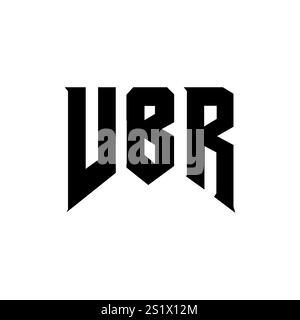 Conception de logo de lettre VBR pour la société de technologie. Combinaison de couleurs noir et blanc de conception de logo VBR. Logo VBR, vecteur VBR, conception VBR, icône VBR, alph VBR Illustration de Vecteur