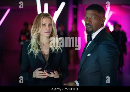 Retour en action Cameron Diaz & Jamie Foxx Banque D'Images
