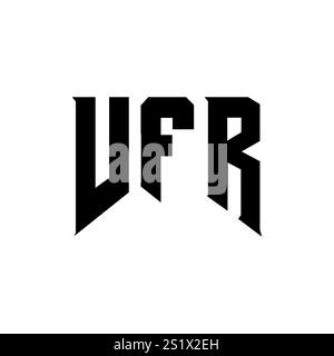 Conception de logo de lettre VFR pour la société de technologie. Combinaison de couleurs noir et blanc de conception de logo VFR. Logo VFR, vecteur VFR, conception VFR, icône VFR, VFR alph Illustration de Vecteur