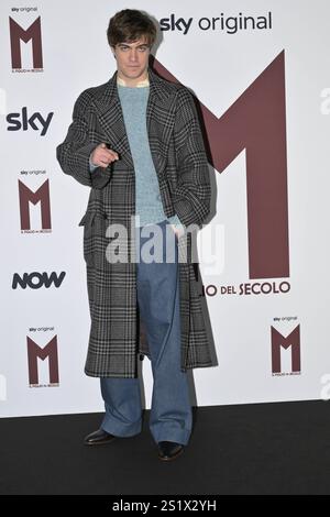 Rome, Italie. 04 janvier 2025. Rome : Cinéma Barberini. Photocall 'M. le fils du siècle' sur la photo : Lorenzo Zurzolo crédit : Agence photo indépendante/Alamy Live News Banque D'Images