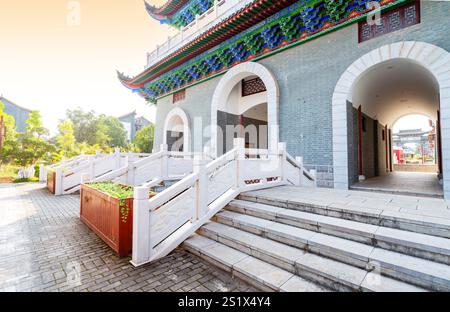 Bâtiments historiques dans Rice Noodle Town, Mengzi, Yunnan, Chine. Banque D'Images