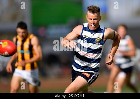 LAVINGTON, NOUVELLE-GALLES DU SUD, AUSTRALIE. 22 SEPTEMBRE 2024. Yarrawonga pigeons vs Wangaratta Rovers dans la Ovens & Murray Football Netball League à Lavington Sports Banque D'Images