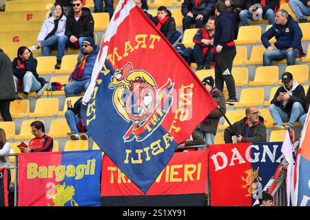 Lecce, Italie. 05 janvier 2025. Fans et supporters de la FCF de Gênes lors du match de football Serie A Enilive entre l'US Lecce et la FCF de Gênes au stade via del Mare à Lecce, en Italie, le dimanche 05 janvier 2025. (Crédit image : &#xa9 ; Giovanni Evangelista/LaPresse) crédit : LaPresse/Alamy Live News Banque D'Images