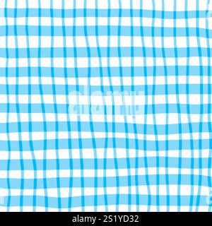 Bandes horizontales et verticales brillantes. Motif à carreaux texturé en bleu, bleu clair. Les carrés peuvent être utilisés comme arrière-plan. Banque D'Images