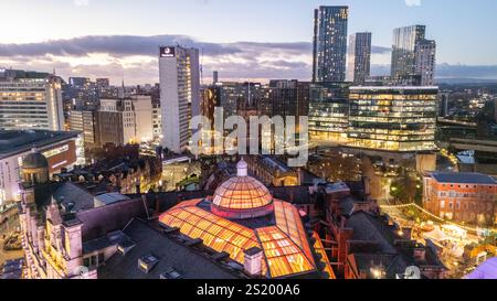 Photos aériennes du toit et du dôme du triangle d'échange de maïs DE MANCHESTER Banque D'Images