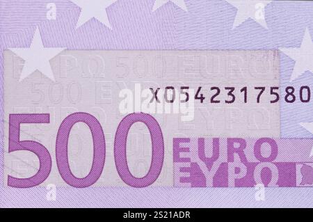 Gros plan d'un billet en euros de l'Union européenne Autriche Banque D'Images