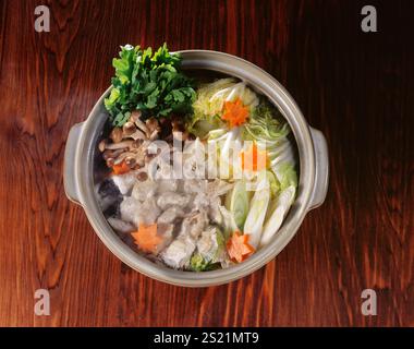 Nabe cooking vue de dessus Banque D'Images