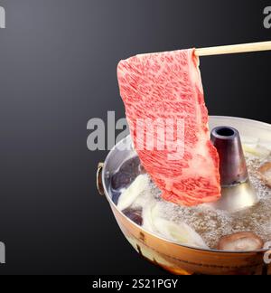 Wagyu shabu-shabu noir (Shabu-Shabu) Banque D'Images