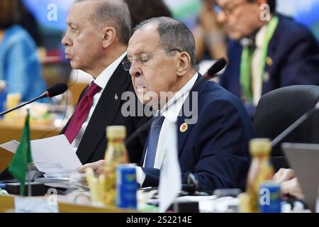 Rio de Janeiro, Brésil, 19 novembre 2024. Sergueï Lavrov, ministre russe des Affaires étrangères, lors d’une réunion en plénière du G20. Banque D'Images