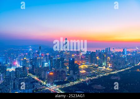 Panorama des gratte-ciel de Shenzhen Futian Banque D'Images