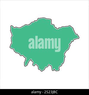 Carte de la conception de symbole d'illustration vectorielle de Londres Illustration de Vecteur