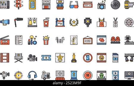 Collection d'icônes vectorielles de haute qualité avec contour modifiable. Idéal pour les projets professionnels et créatifs. Illustration de Vecteur