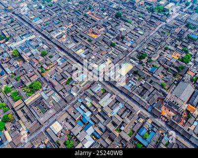 Vue panoramique de la ville antique de Pingyao à Jinzhong, Shanxi Banque D'Images