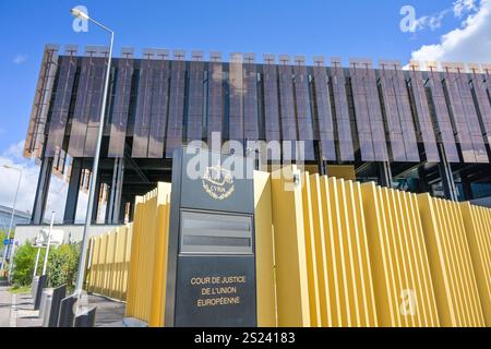 Gerichtshof der Europäischen Union EuGH, Boulevard Konrad Adenauer, Kirchberg, Stadt Luxemburg, Großherzogtum Luxemburg *** Cour de justice de l'Union européenne CJCE, Boulevard Konrad Adenauer, Kirchberg, ville de Luxembourg, Grand-Duché de Luxembourg Banque D'Images