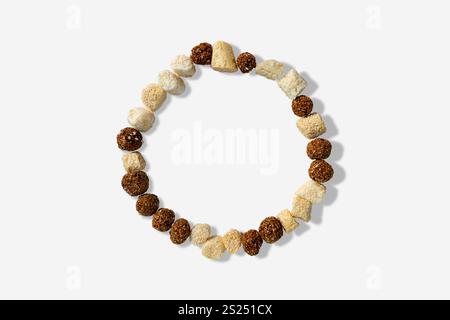 Balles de sésame avec jaggery et Ghee High Energtic Pre Workout et concept du festival Maghe Sankranti Banque D'Images