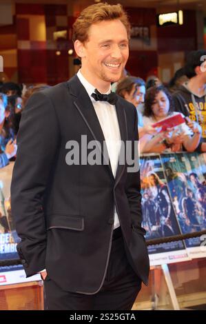 Tom Hiddleston, Marvel Avengers Assemble, première européenne, vue, Westfield, Londres. 19.04.12 Banque D'Images