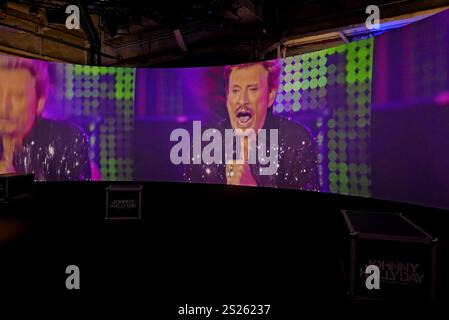 Johnny Hallyday, L'exposition, Paris, France, Europe Banque D'Images