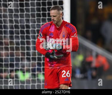 Matz sels de Nottingham Forest lors du match de premier League Wolverhampton Wanderers vs Nottingham Forest à Molineux, Wolverhampton, Royaume-Uni, 6 janvier 2025 (photo de Gareth Evans/News images) in, le 1/6/2025. (Photo de Gareth Evans/News images/SIPA USA) crédit : SIPA USA/Alamy Live News Banque D'Images