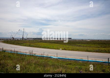 Aéroport international de Sydney Ouest à Badgerys Creek à Sydney Ouest, aéroport en construction et devrait ouvrir en janvier 2026, Nouvelle-Galles du Sud, Australie Banque D'Images