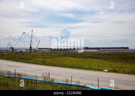 Aéroport international de Sydney Ouest à Badgerys Creek à Sydney Ouest, aéroport en construction et devrait ouvrir en janvier 2026, Nouvelle-Galles du Sud, Australie Banque D'Images