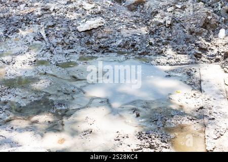 Tour à Shapsugskaya zone anomale - Piscine de boue (Solontci Solonetzes geyser) dans Abinsk Contreforts de montagnes du Caucase dans la région de Kuban Banque D'Images