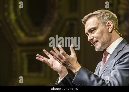 Epiphanie traditionnelle 2025 réunion du parti FDP. L'événement du parti marque également le début de la campagne électorale pour les élections fédérales de 2025. Christi Banque D'Images