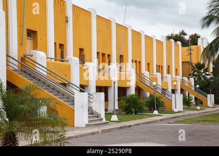 La caserne de Moncada, aujourd'hui le musée du 26 juillet avec des trous de balles, Santiago de Cuba Banque D'Images