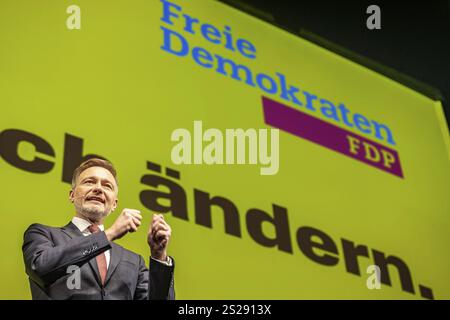 Epiphanie traditionnelle 2025 réunion du parti FDP. L'événement du parti marque également le début de la campagne électorale pour les élections fédérales de 2025. Christi Banque D'Images