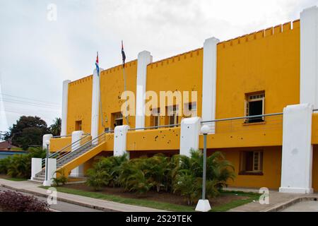 La caserne de Moncada, aujourd'hui le musée du 26 juillet avec des trous de balles, Santiago de Cuba Banque D'Images