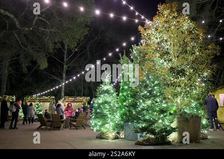 Les lumières éblouissantes du domaine Filoli pendant la saison des fêtes, Woodside CA Banque D'Images