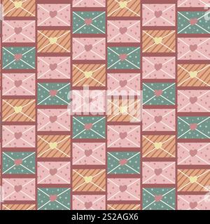 Motif sans couture avec lettres Banque D'Images